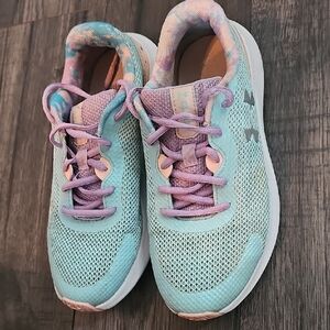 Under Armour Kids Teal and Lavender Sneakers